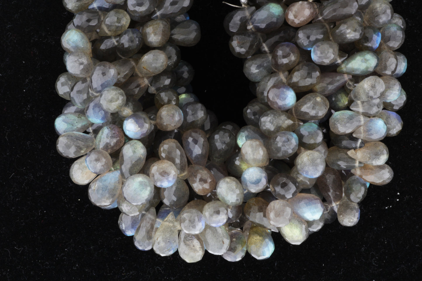 Blue Labradorite 12x7mm Faceted Teardrop Briolettes