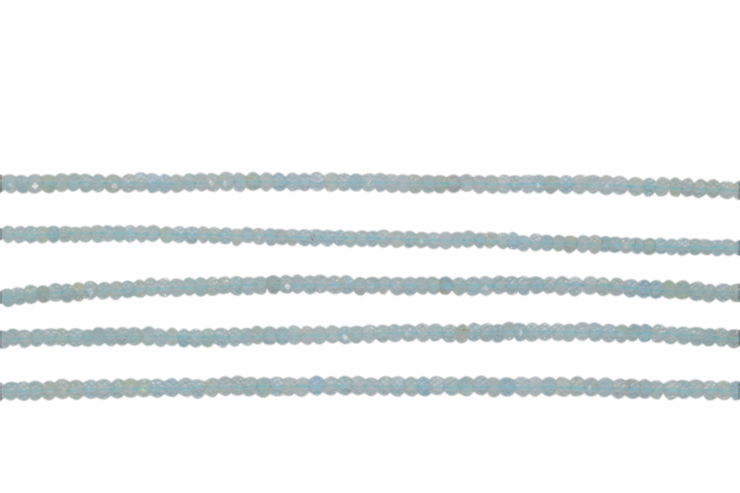 Aquamarine 4mm Faceted Rondelles