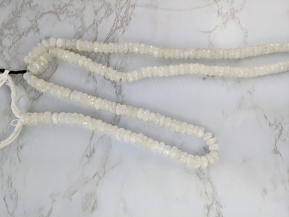 Rainbow Moonstone 10mm Faceted Rondelles