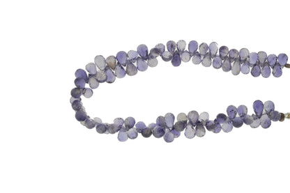 Blue Iolite 7x4mm Faceted Teardrop Briolettes