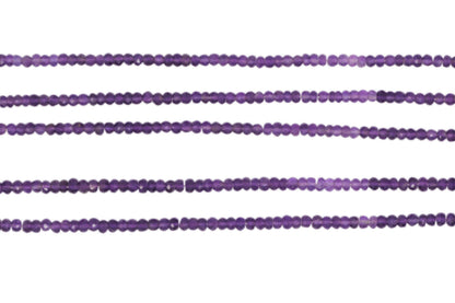 Ombre Amethyst 3.5mm Faceted Rondelles