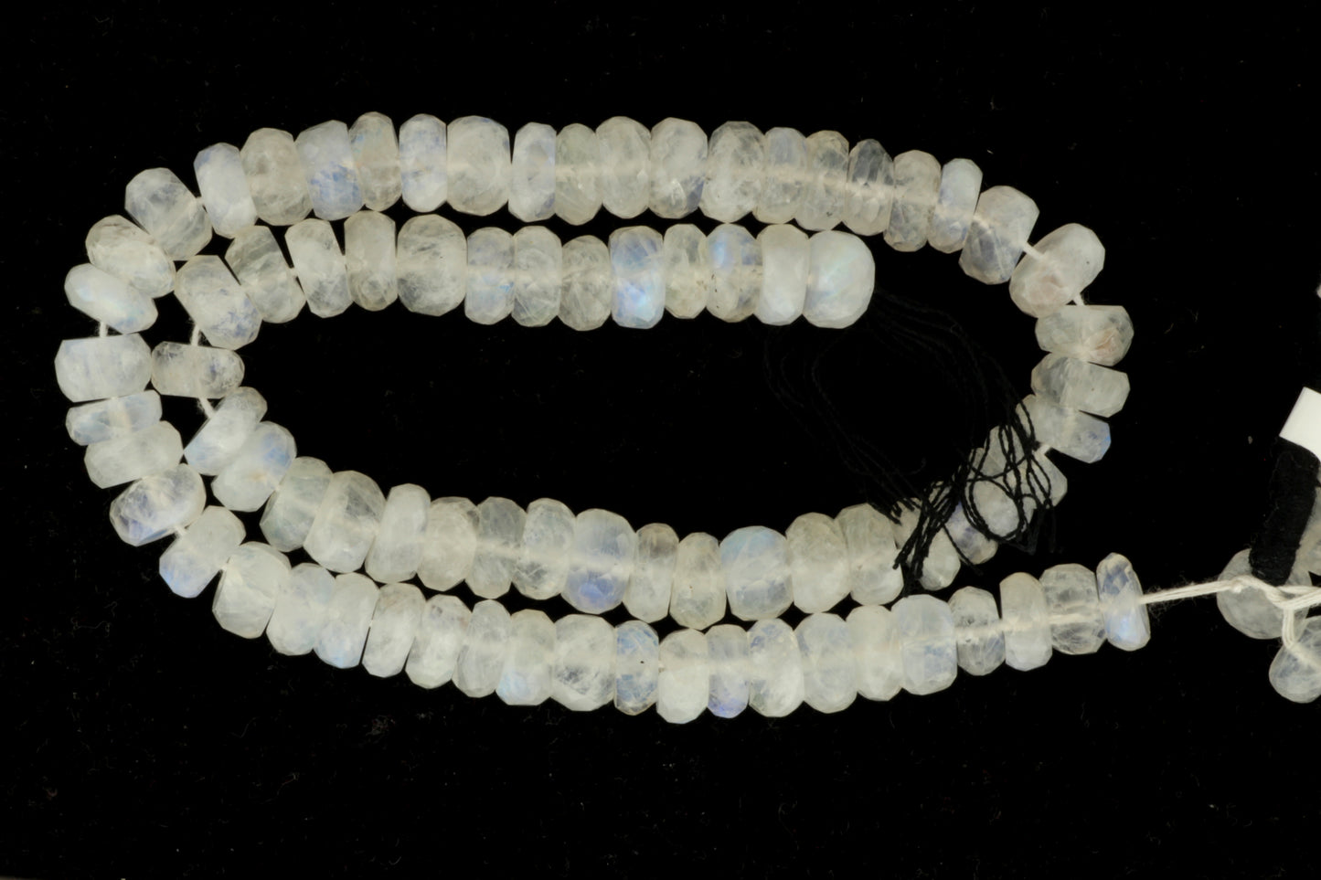 Blue Rainbow Moonstone 8mm Faceted Rondelles