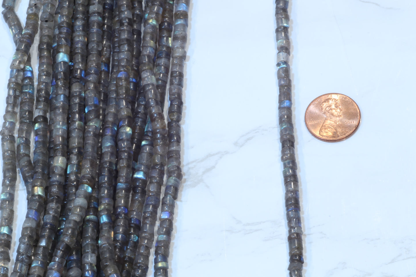Blue Labradorite 4.5mm Smooth Tires