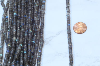 Blue Labradorite 4.5mm Smooth Tires
