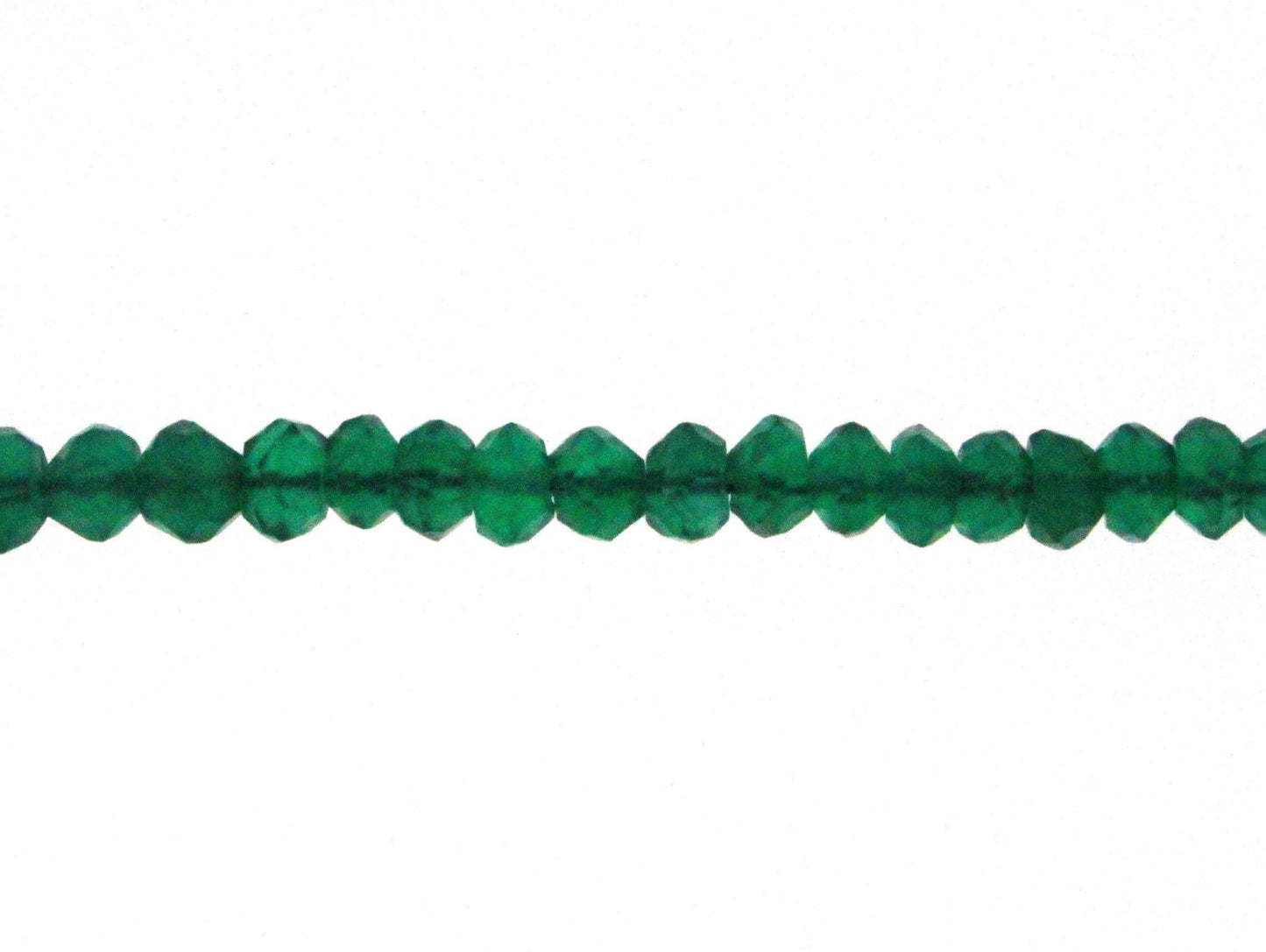 Green Onyx 3mm Faceted Rondelles
