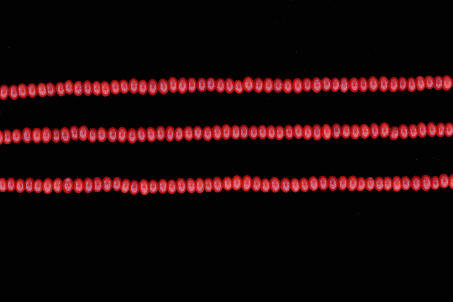 Red Coral 3mm Smooth Rondelles