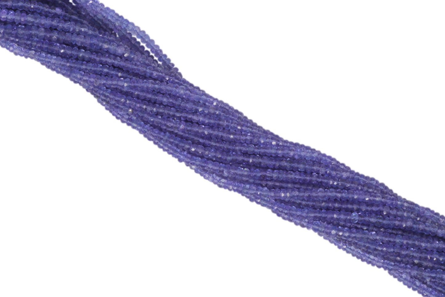 AAA Tanzanite 3mm Faceted Rondelles