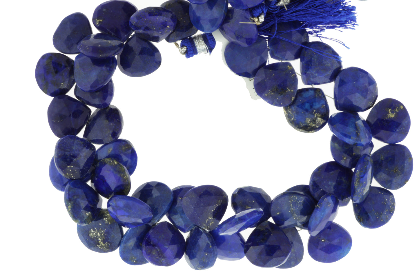 Royal Blue Lapis Lazuli 14mm Faceted Heart Shaped Briolettes