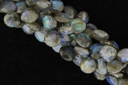 Blue Labradorite 16mm Faceted Heart Shaped Briolettes