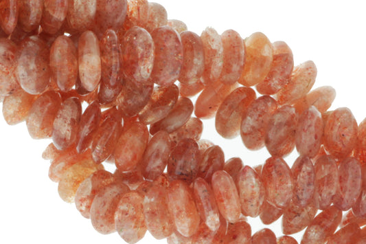 Brown Sunstone 5mm German Cut Smooth Rondelles