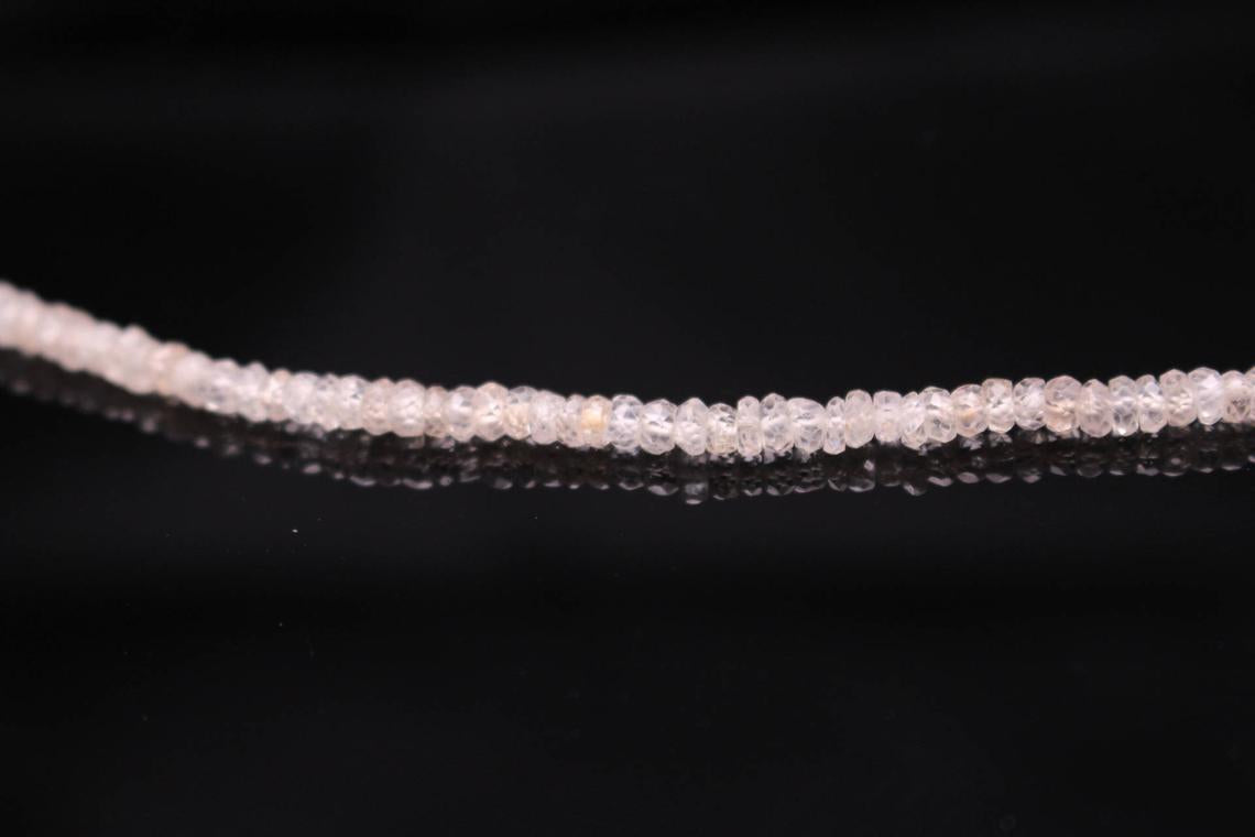 Natural Champagne Zircon 3.5mm Faceted Rondelles