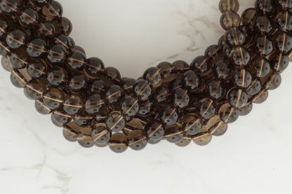 Brown Smoky Quartz 8mm Smooth Rounds