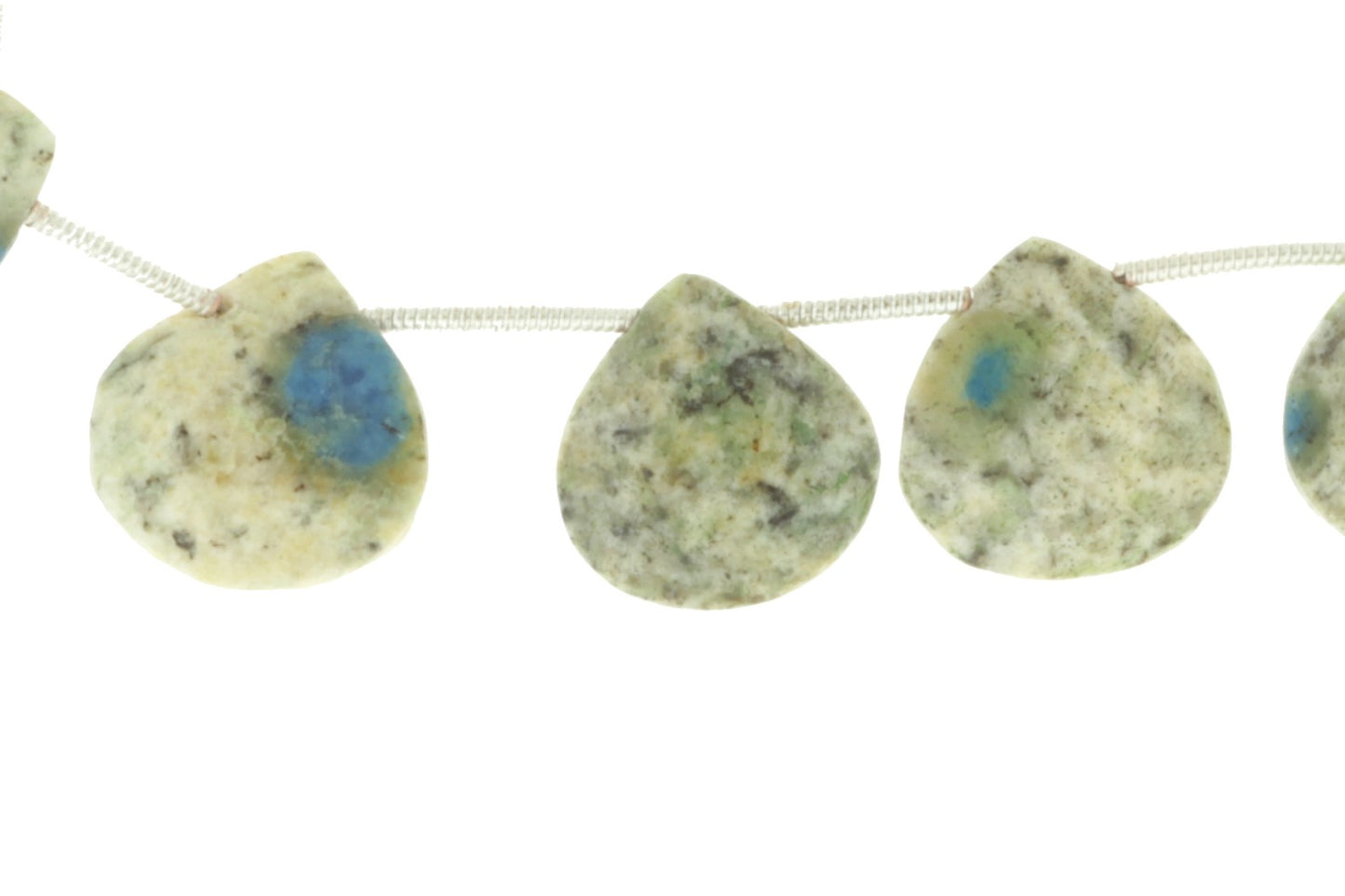K2 Jasper 13mm Faceted Heart Shaped Briolettes