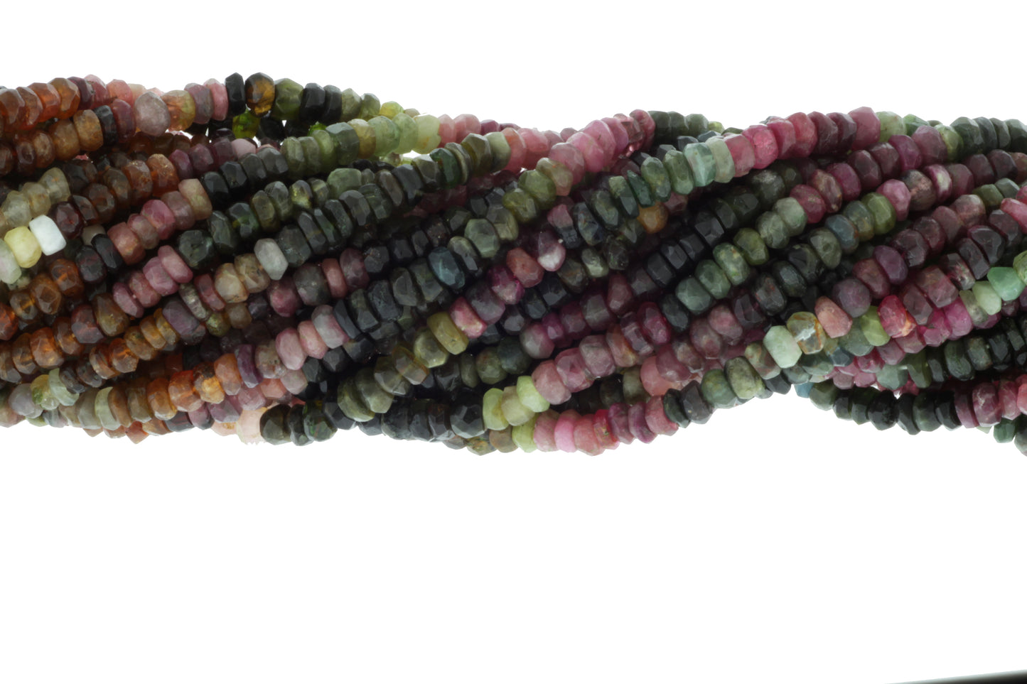Watermelon Tourmaline 5mm Faceted Rondelles