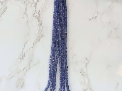 Blue Tanzanite 3mm Faceted Rondelles