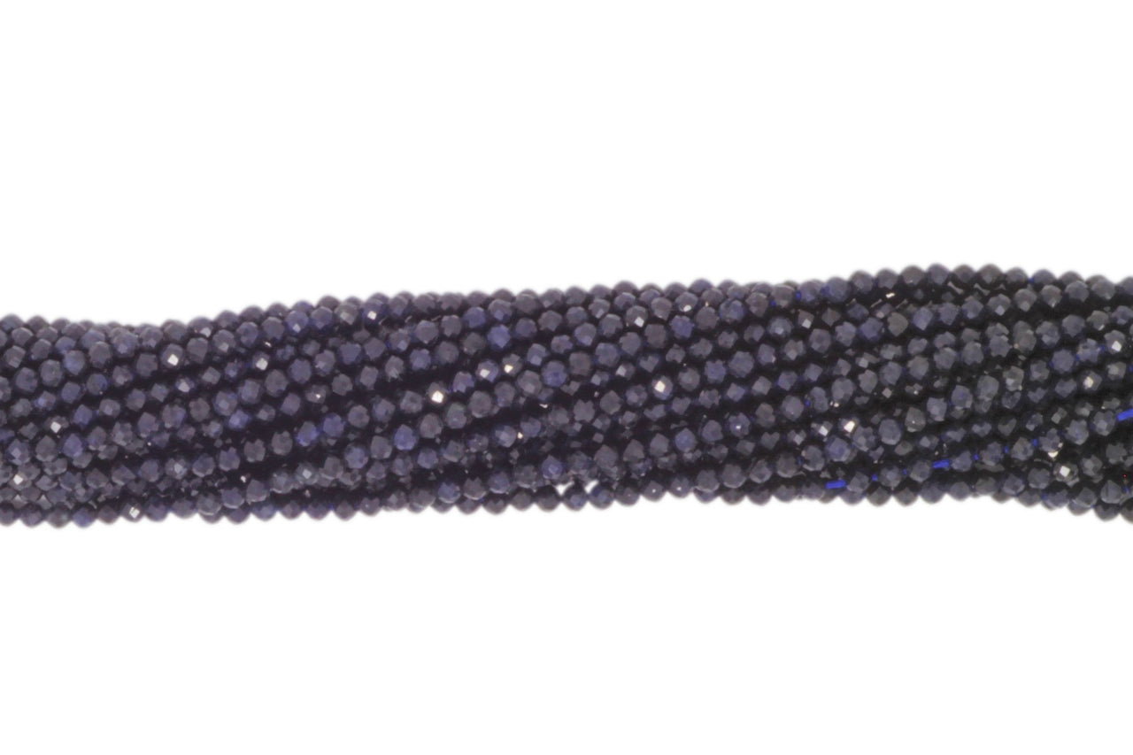 Dark Navy Blue Sapphire 2.5mm Faceted Rounds