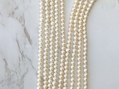 White Freshwater Pearl 3mm Smooth Rounds