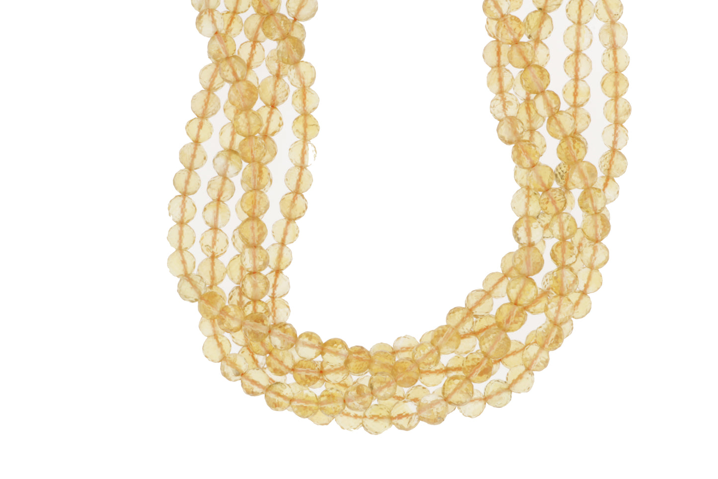 Yellow Citrine 5mm Faceted Rounds