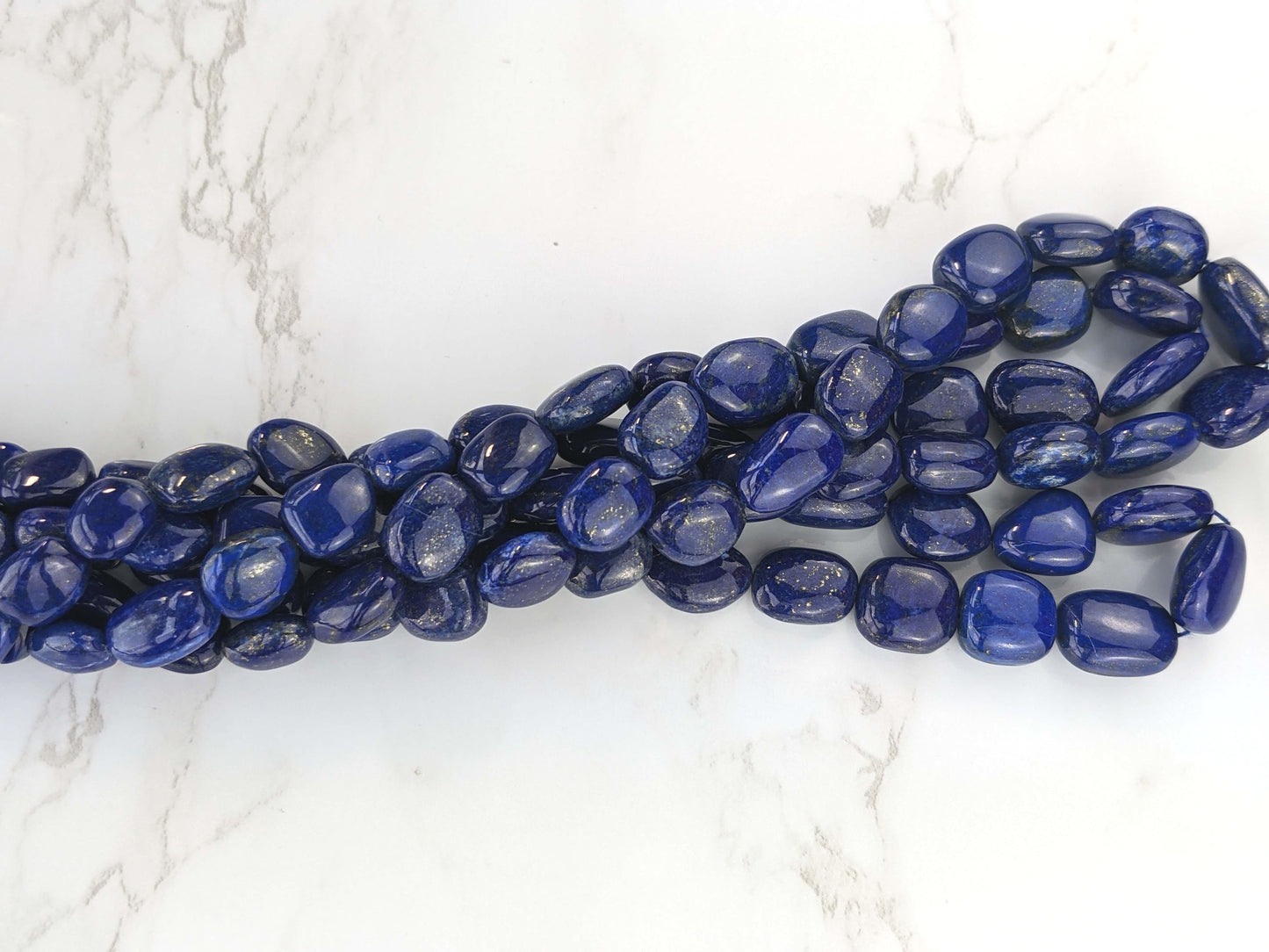 Royal Blue Lapis Lazuli 12x9mm Smooth Nuggets