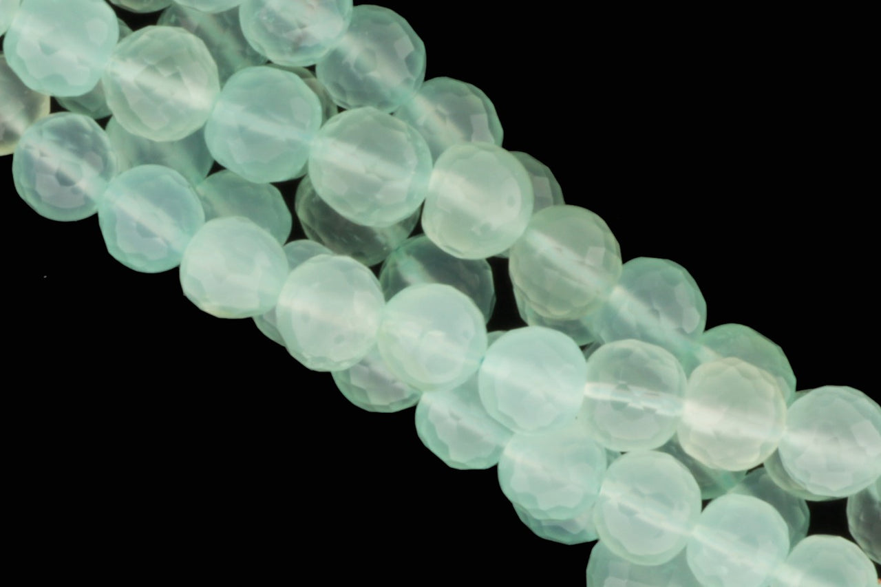 Aqua Chalcedony 5mm Faceted Rounds