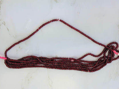 Red Ruby 3mm Smooth Rondelles