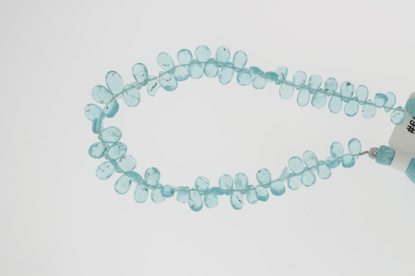 Sea Blue Apatite 6x4mm Faceted Pear Shaped Briolettes