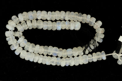 Blue Rainbow Moonstone 9mm Faceted Rondelles