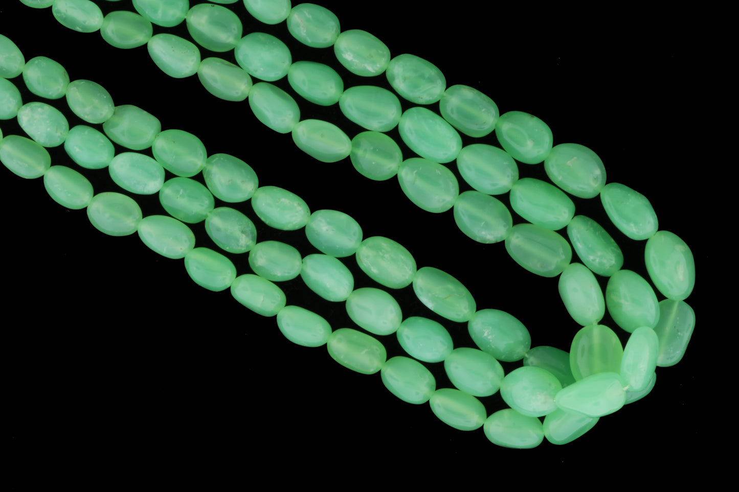 Light Green Chrysoprase 8x6mm Smooth Nuggets