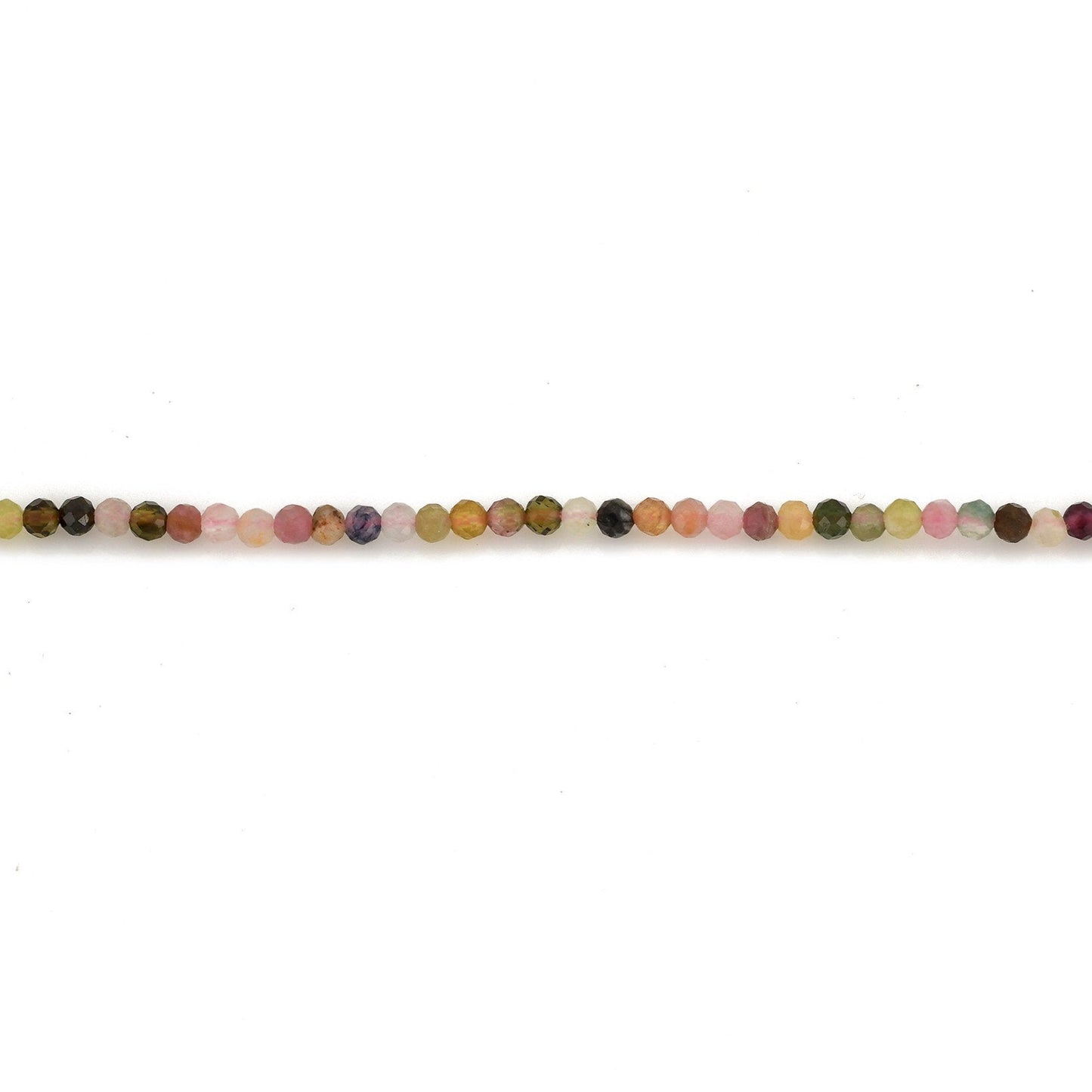 Confetti Watermelon Tourmaline 2mm Faceted Rounds