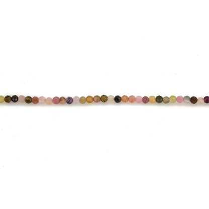 Confetti Watermelon Tourmaline 2mm Faceted Rounds