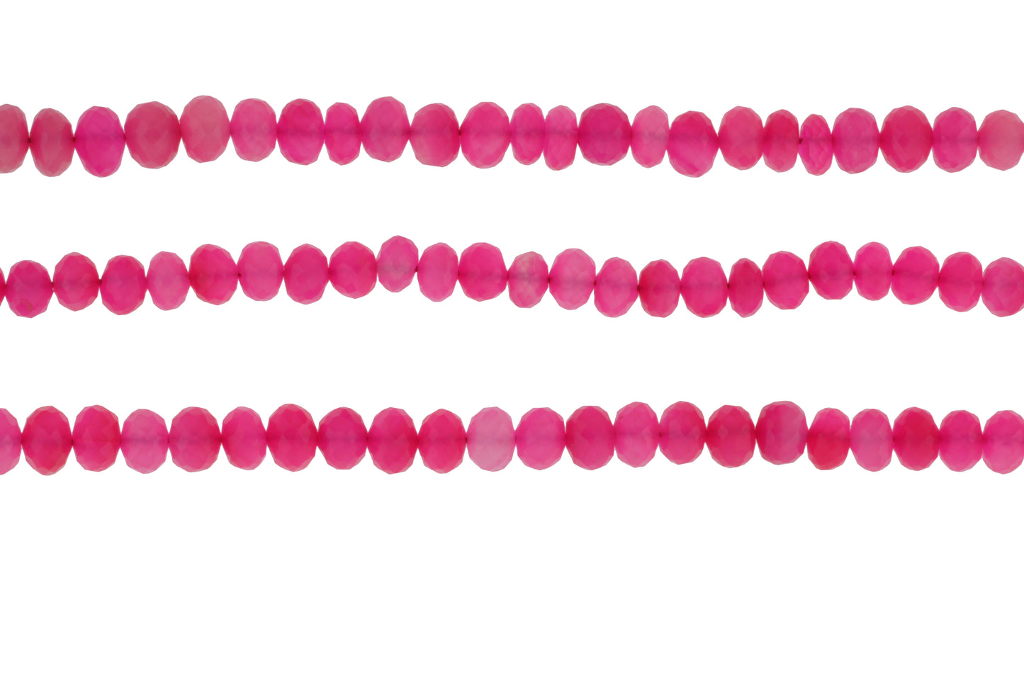 Light Hot Pink Chalcedony 8mm Faceted Rondelles