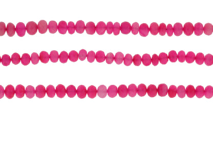 Light Hot Pink Chalcedony 8mm Faceted Rondelles
