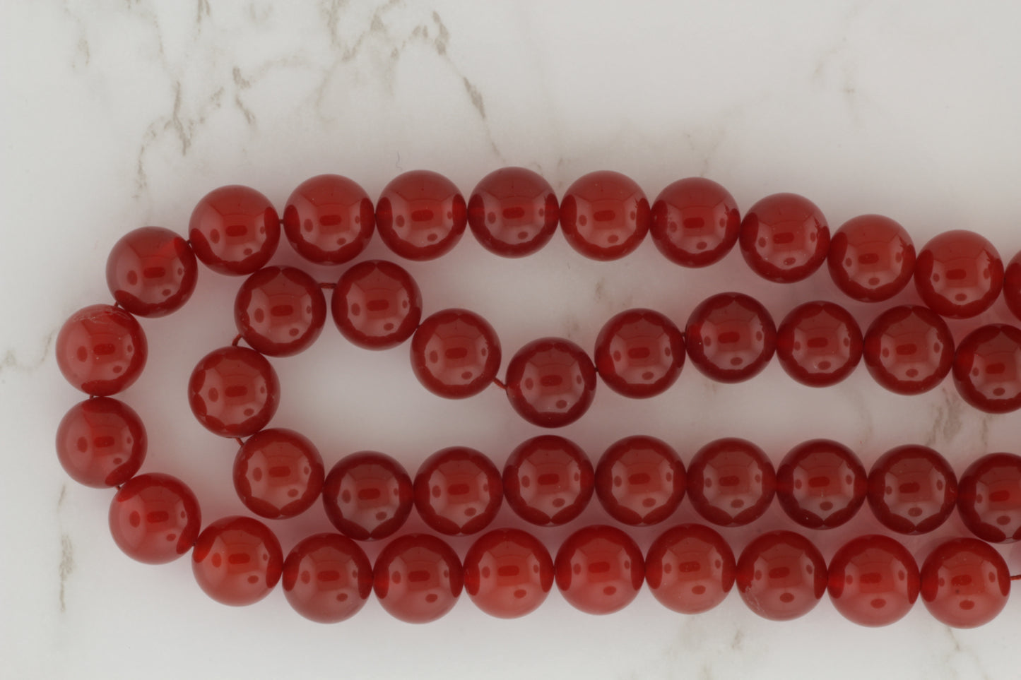 Burnt Orange Carnelian 10mm Smooth Rounds