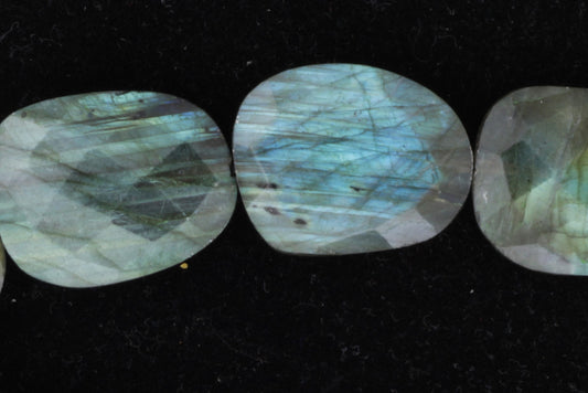 Blue Labradorite 30x20mm Faceted Slices
