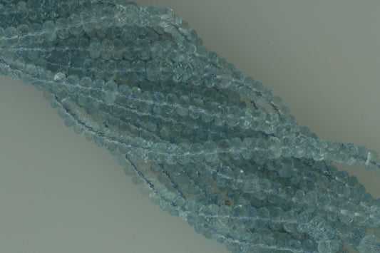Blue Aquamarine 5mm Faceted Rondelles
