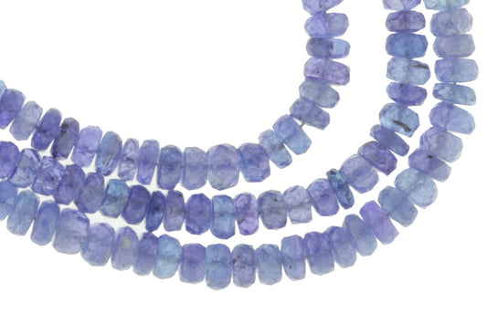 Blue Tanzanite 4.5mm Faceted Rondelles