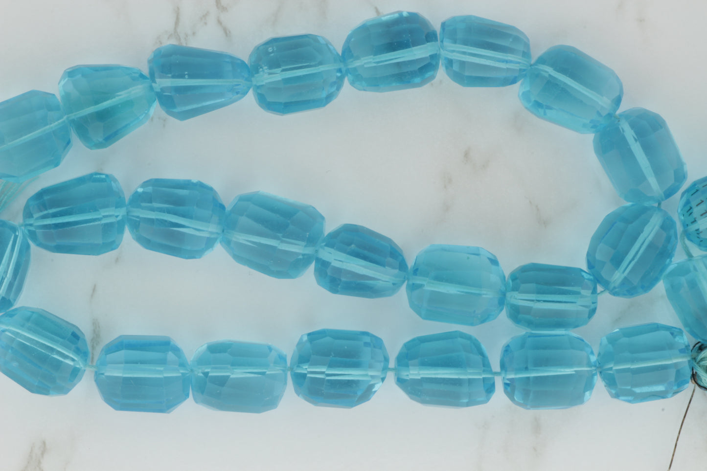 Swiss Blue Hydro Quartz 16x12mm Faceted Nuggets
