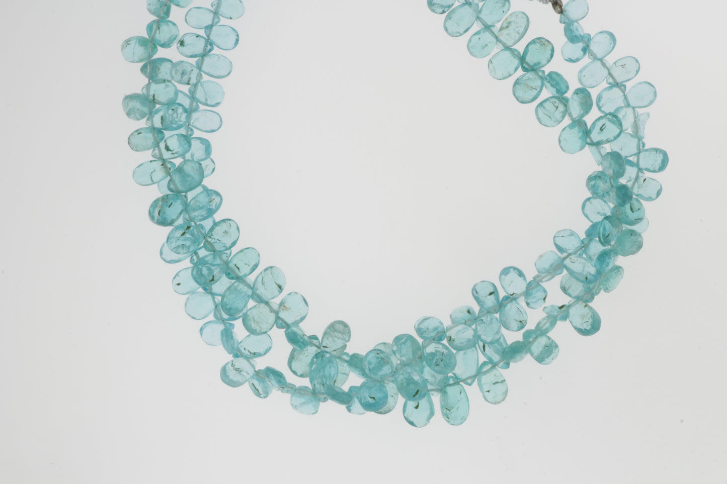 Sea Blue Apatite 6x4mm Faceted Pear Shaped Briolettes