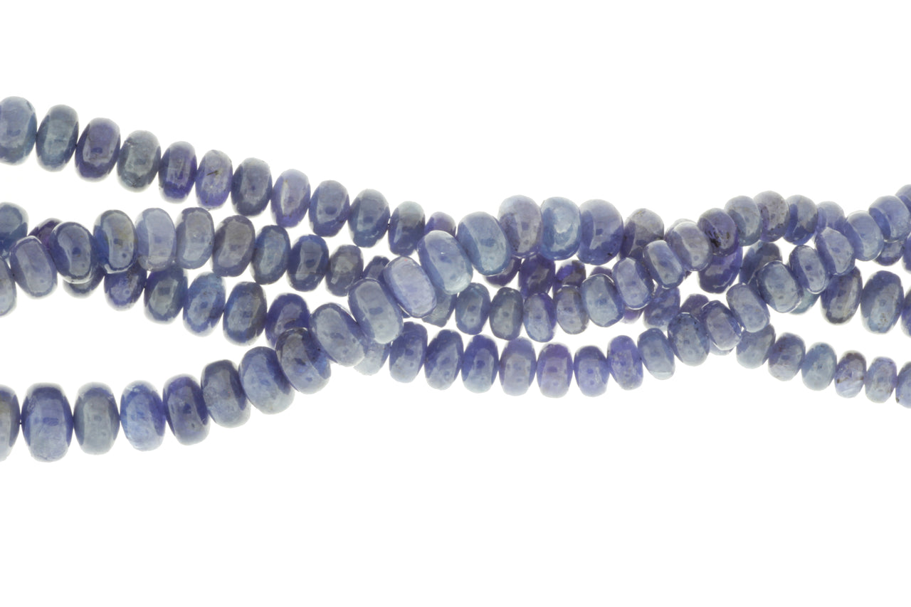 Blue Tanzanite 7mm Smooth Rondelles