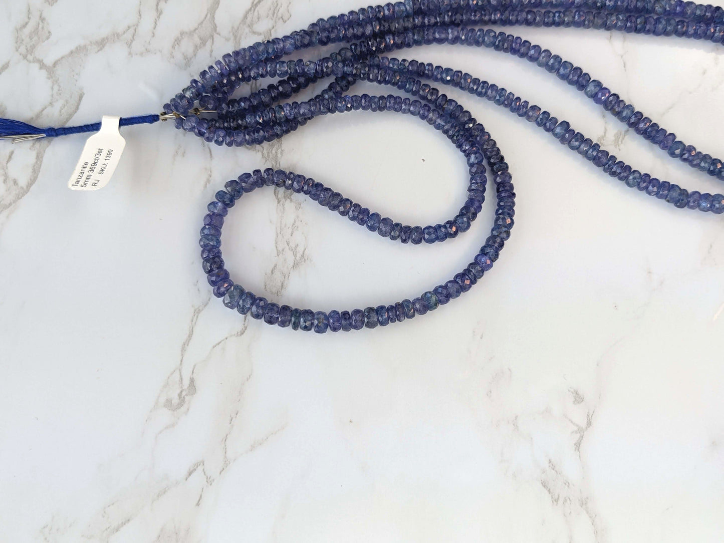 Blue Tanzanite 5mm Faceted Rondelles