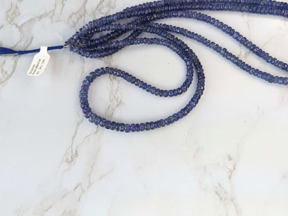 Blue Tanzanite 5mm Faceted Rondelles