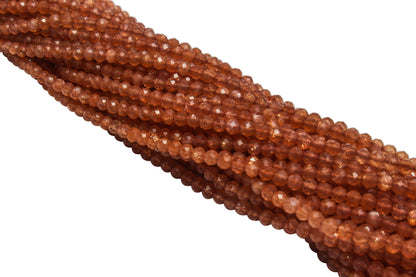 Sunstone 2.5mm Faceted Rounds