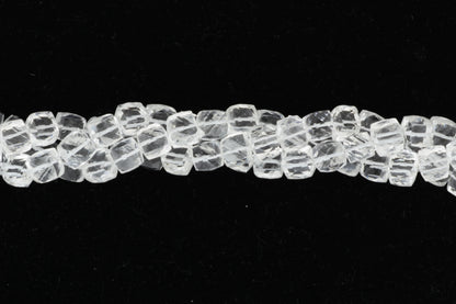 Clear Rock Crystal Quartz 8mm Faceted Cubes