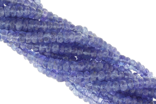 Blue Tanzanite 3.5mm Faceted Rondelles