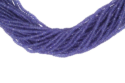 AAA Tanzanite 3mm Faceted Rondelles