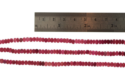 Pink Tourmaline 3.5mm Faceted Rondelles