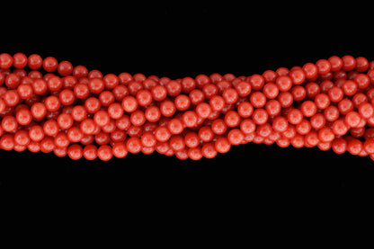 Orange Coral 5mm Smooth Rounds
