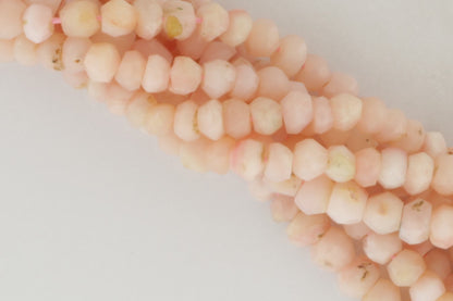Light Pink Opal 4mm Faceted Rondelles