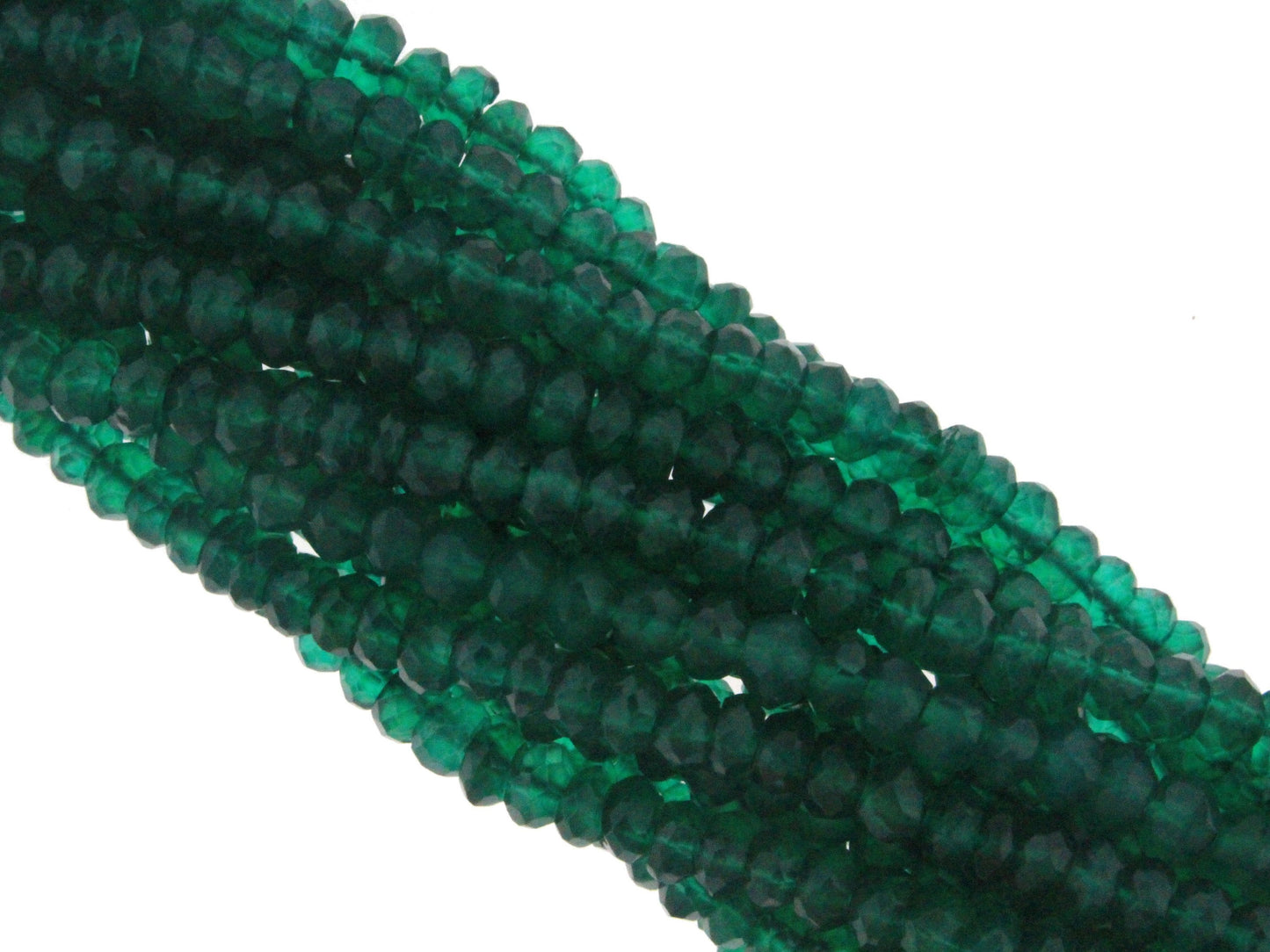 Green Onyx 3mm Faceted Rondelles