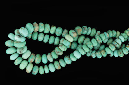 Natural Blue-Green Turquoise 5mm Faceted Rondelles